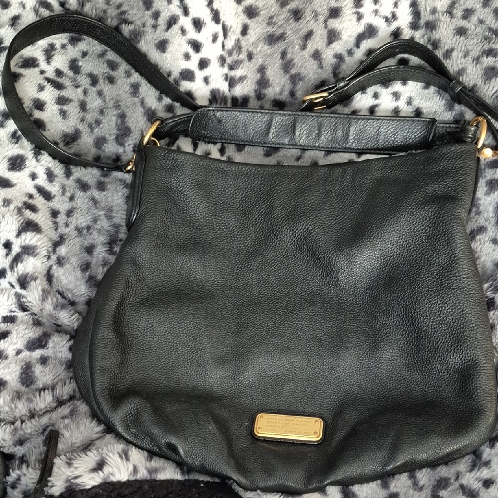 Marc Jacobs Black Leather Hobo Bag